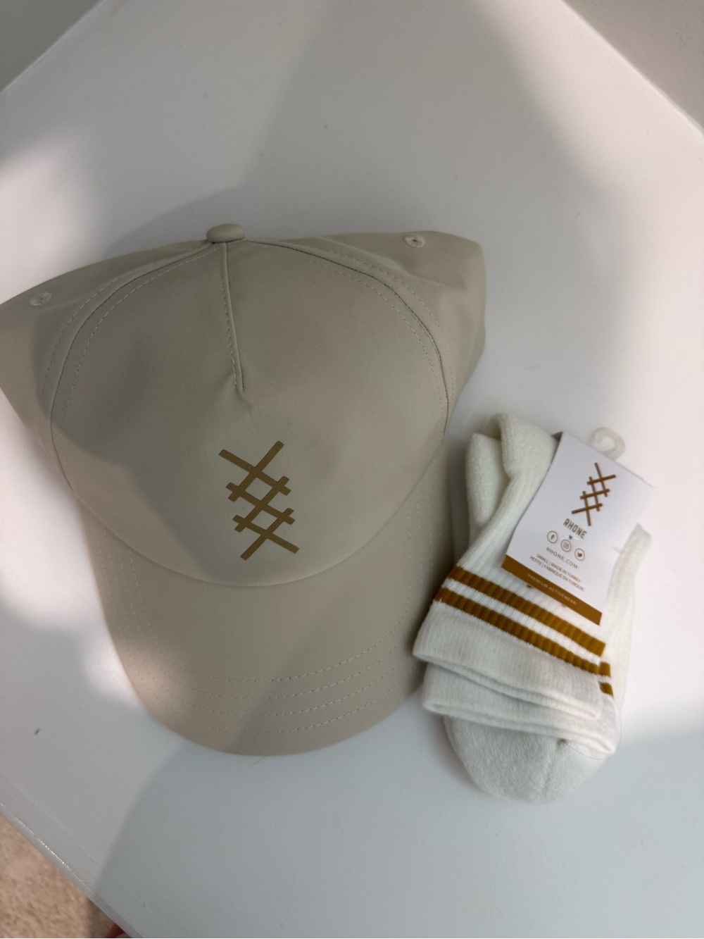 RHONE Beige Hat & Socks
